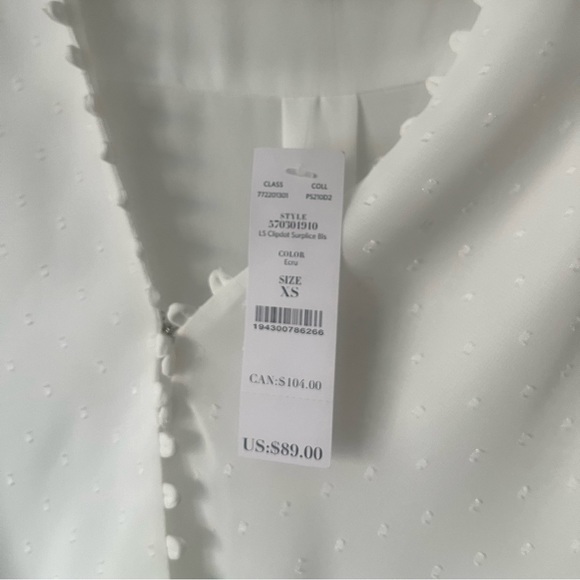 WHBM white blouse, xs - Picture 1 of 3